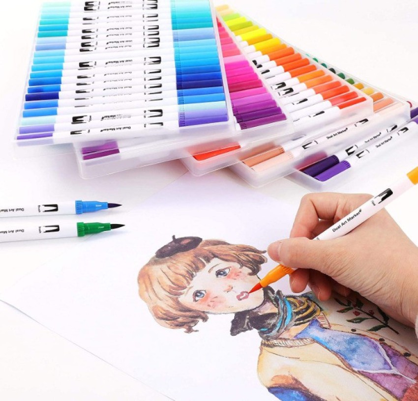 DOMS Aqua (12,24) Colour Sketch Pens – TheKalamStore