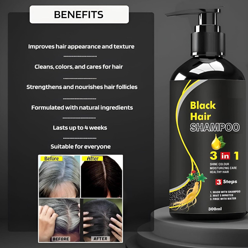 Miss Hot 3 in 1 Hair Dye Instant Black Hair Shampoo for Women Men 100 Coverage Shampoo Black Price in India Buy Miss Hot 3 in 1 Hair Dye