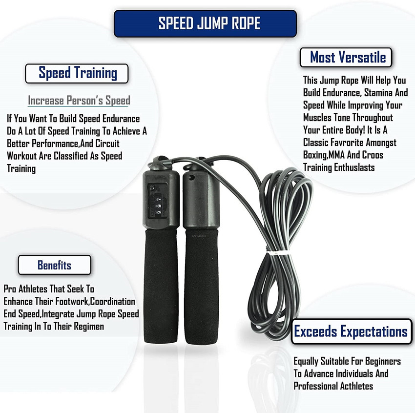 LAFILLETTE Counter Skipping Jump Rope For All Sports Fitness