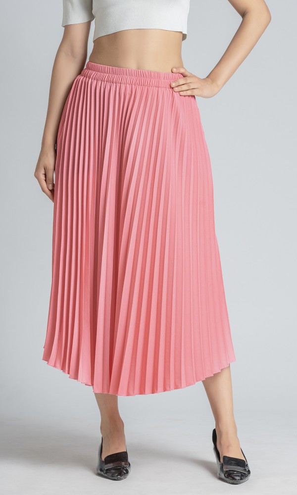 Shop Wardrobe Fuchsia Pleated Skirt Online  Westside