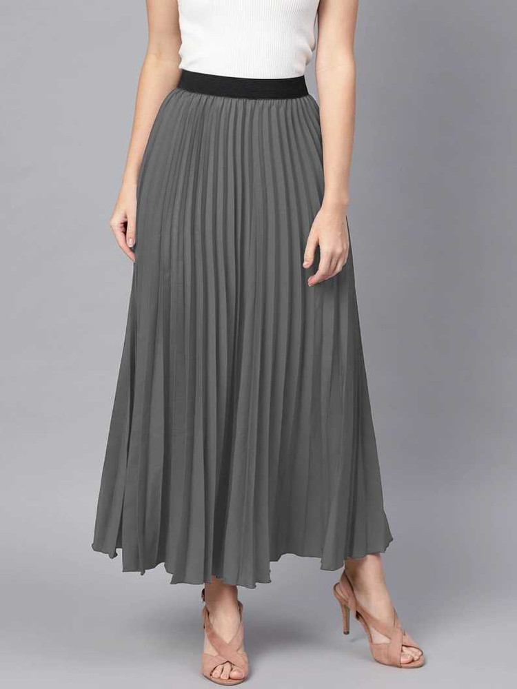 theredthread S oval pleats dress gray
