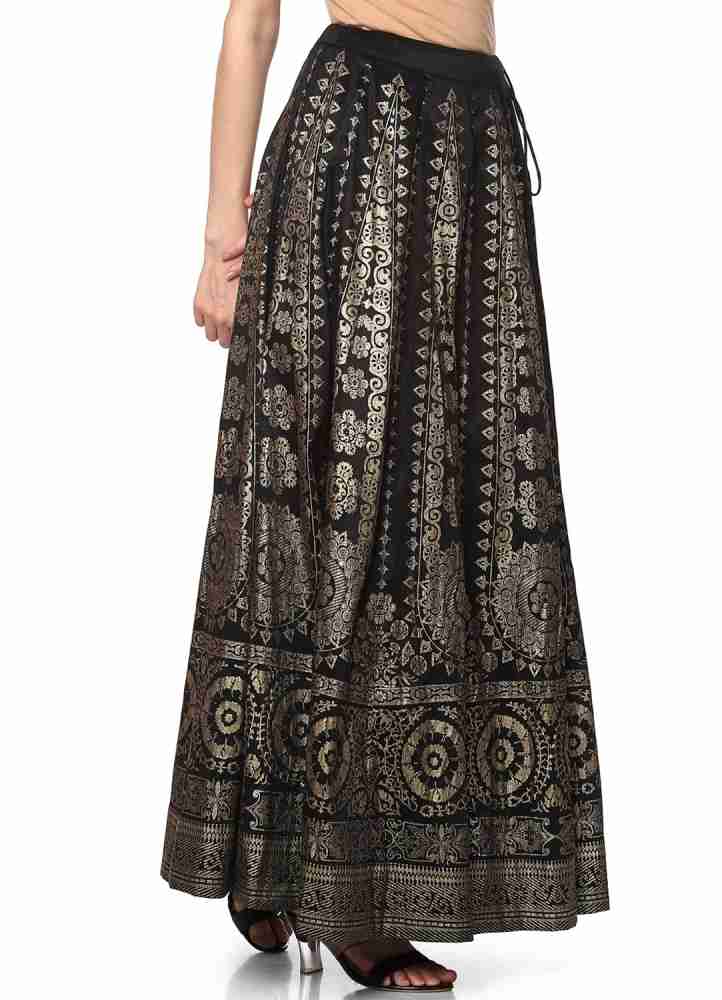 Buy BIBA Printed Women Flared Black Skirt Online at Best Prices in India Flipkart