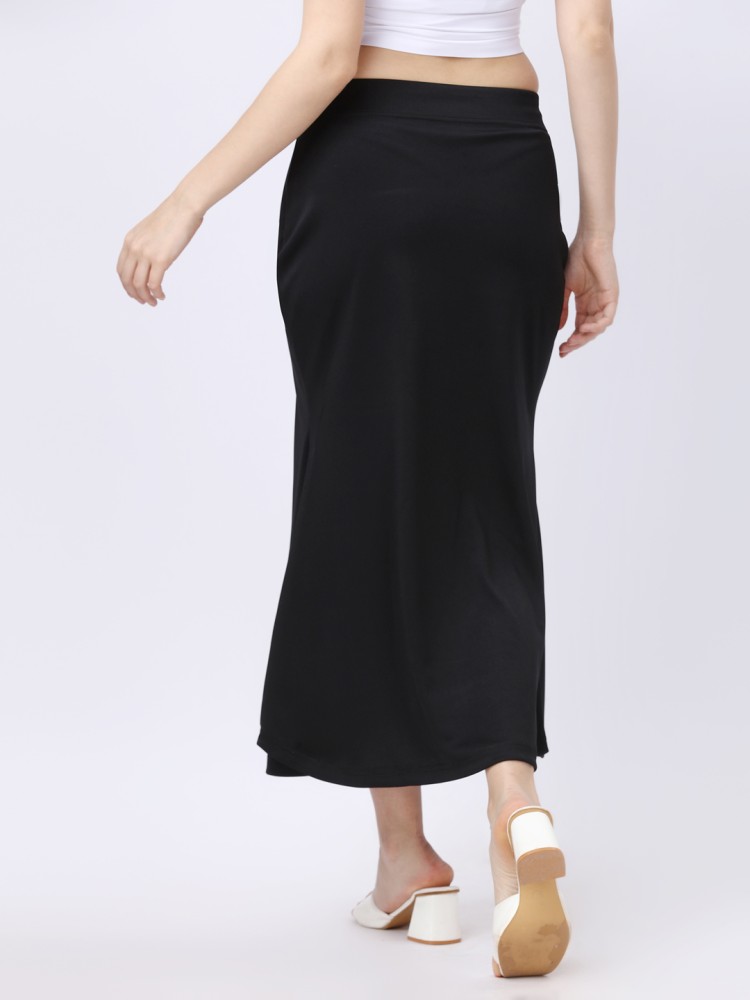 KOMALPANKH FASHION BLACK FISHCUT_L Nylon Blend Petticoat Price in