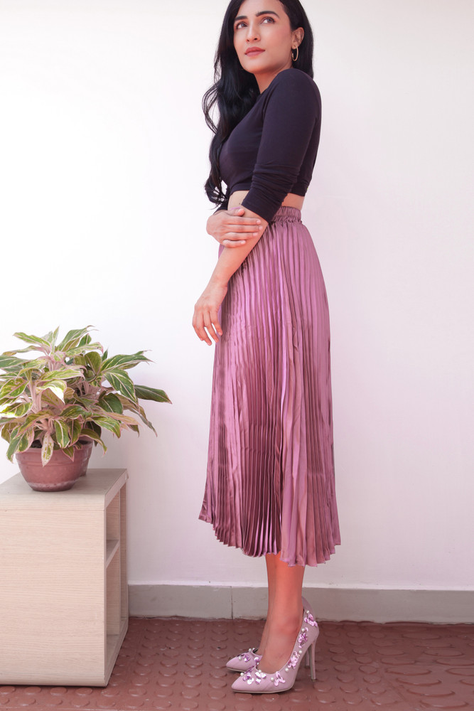 Pink pleated deals skirt xs