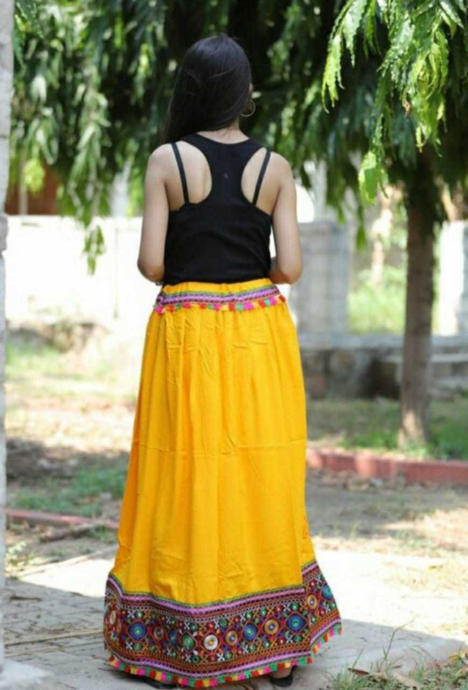 Long skirt yellow purple shop