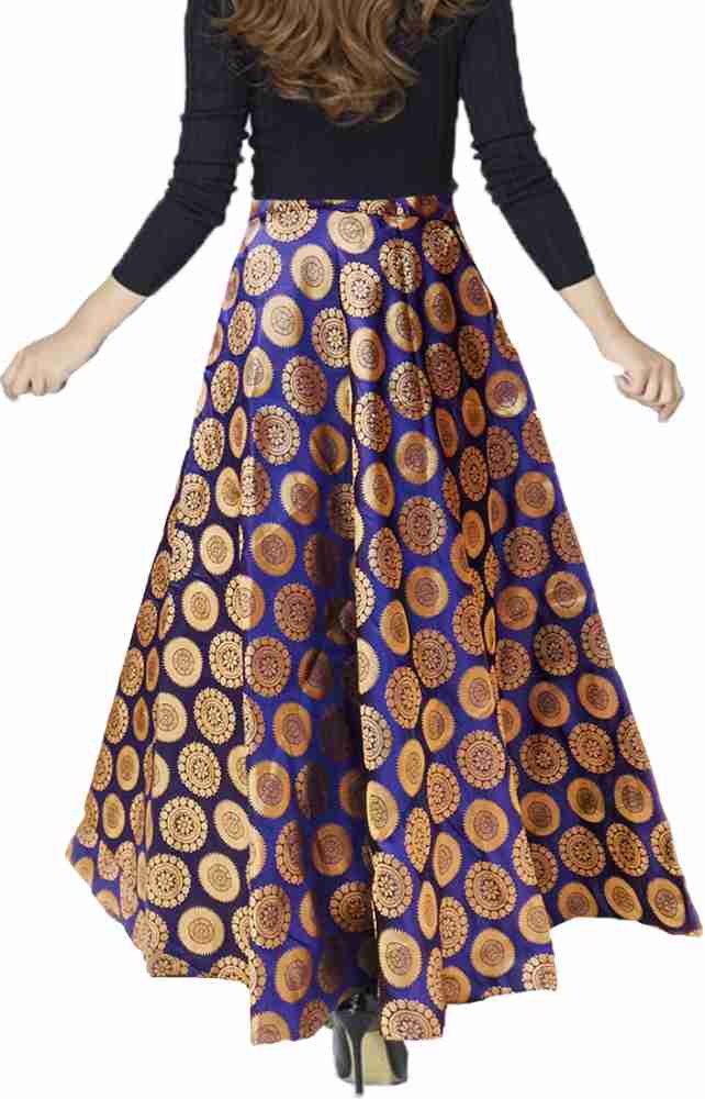 Blue skirt hotsell gold top