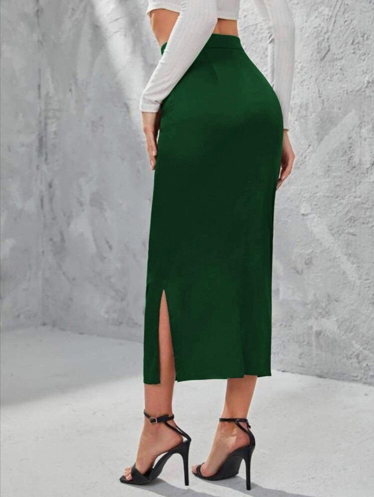 Maheshvi Solid Women Pencil Dark Green Skirt Buy Maheshvi Solid Women Pencil Dark Green Skirt Online at Best Prices in India Flipkart