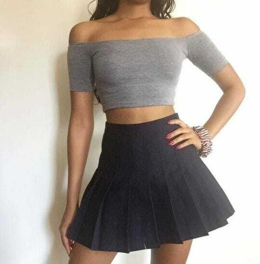 J K FASHION Solid Women Pleated Black Skirt - Buy J K FASHION Solid Women  Pleated Black Skirt Online at Best Prices in India