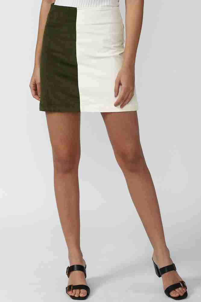 FOREVER 21 Colorblock Women Pencil White Green Skirt Buy FOREVER 21 Colorblock Women Pencil White Green Skirt Online at Best Prices in India Flipkart
