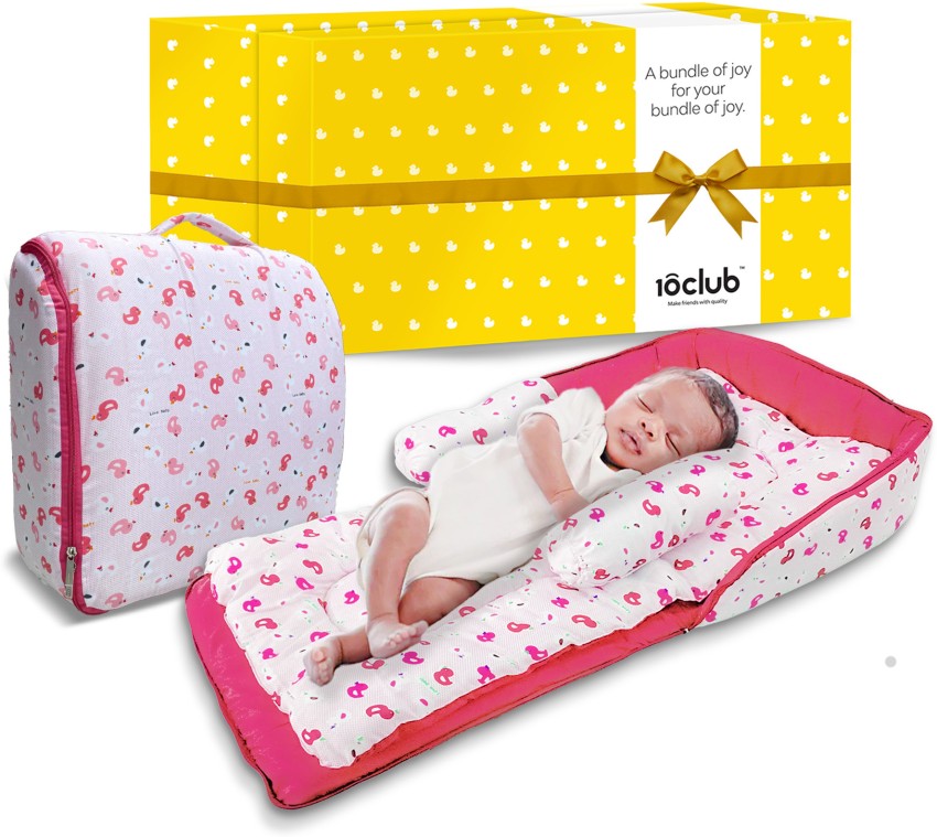 10club Bed in a Bag 1Pc Printed Cotton and Fibre Sheet Portable Bedding for Babies Sleeping Bag Flipkart