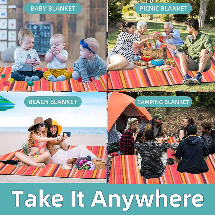 PackNBuy Foldable Picnic Outdoor Camping Beach Blanket with Zipper Sleeping Bag Flipkart