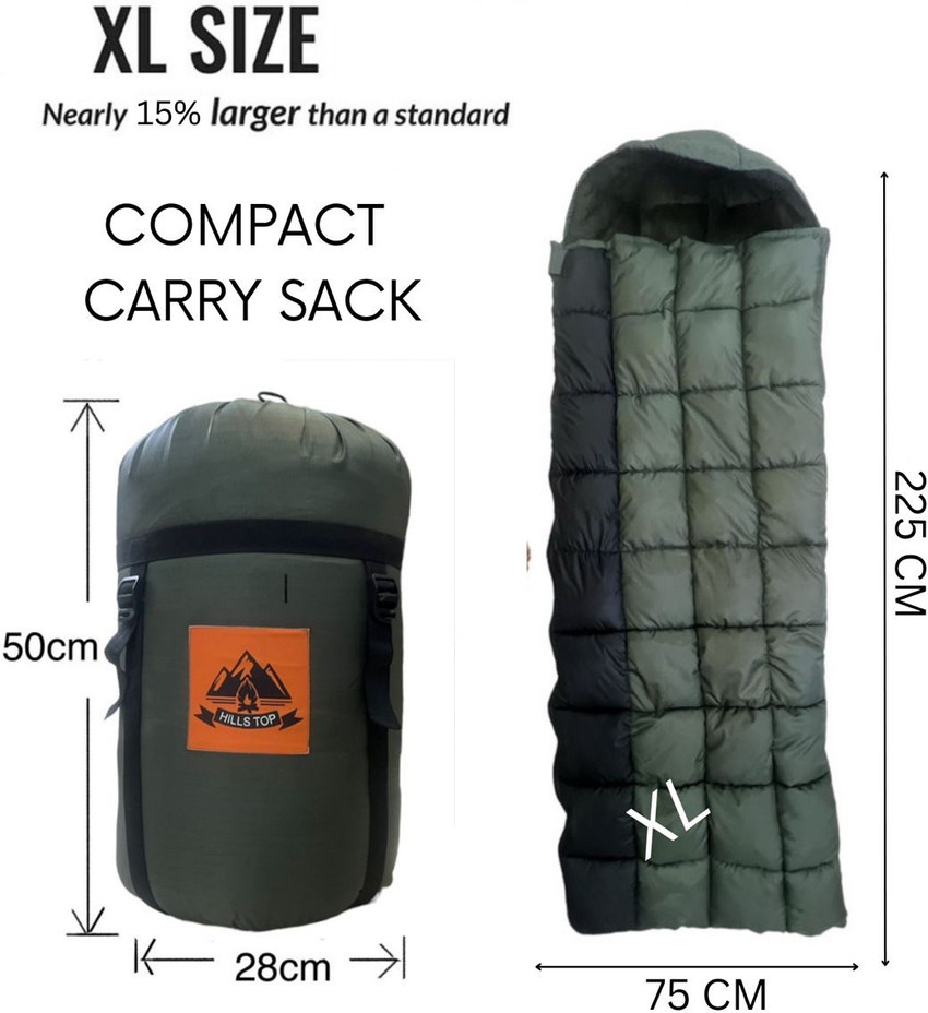 Hillstop Army Sleeping bag for 5 degree Celsius for up to 7ft person Sleeping Bag