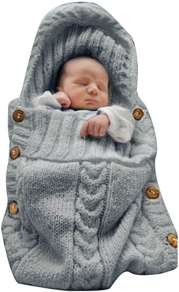 BABYMOON Organic Knitted Swaddle Sleeping Bag Sleep Sack Wrapping