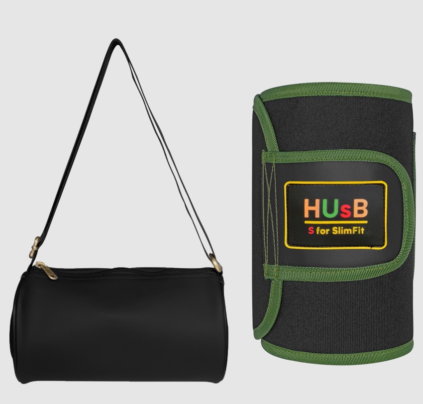 HUSB Sweat Belt Green With Black Bag Fat Loss and Best For Yoga , GYM,  Exercise Slimming Belt Price in India - Buy HUSB Sweat Belt Green With  Black Bag Fat Loss