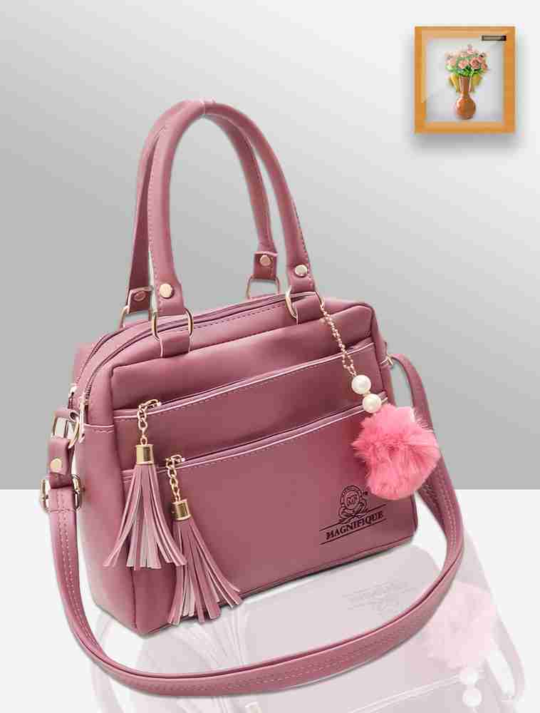 Buy magnifique Women Red Hand held Bag Red Online Best Price in