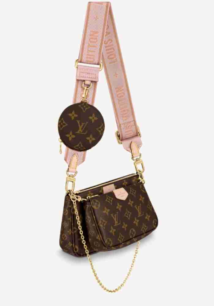 LV POCHETTE Pink Sling Bag Multi Pochette Accessoires Monogram Canvas Rose Clair PINK Price in India Flipkart