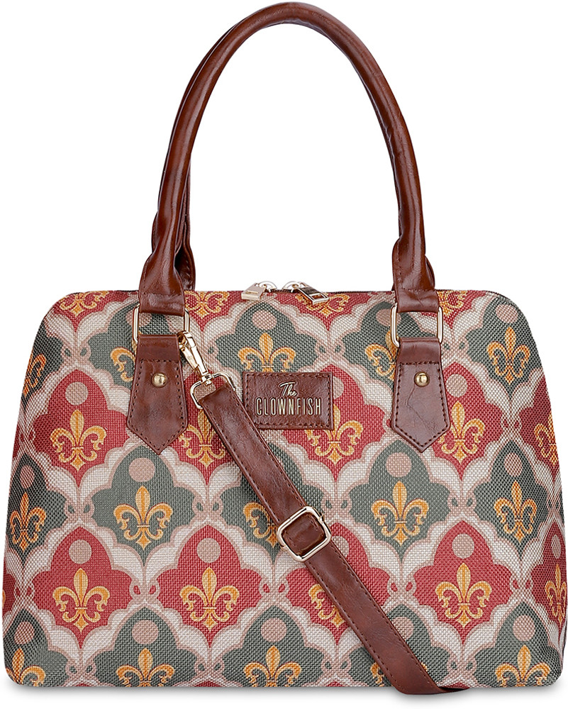 The CLOWNFISH Pink Hand held Bag Montana Series Handbag Women Office Bag Ladies Purse For Women College Girls Montana Pink Rangoli Design Price in India Flipkart