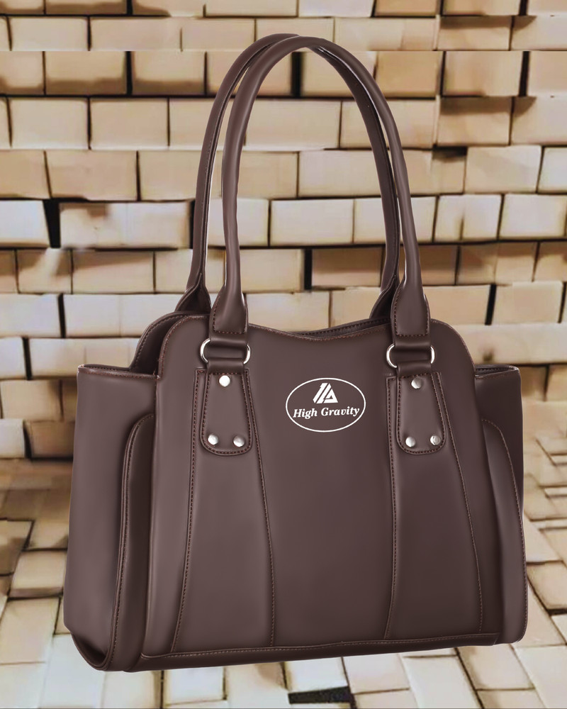 High Gravity Brown Shoulder Bag Women Stylish Trendy Collage Casual Formal Office Handbags Shopping Bags TAN Price in India Flipkart