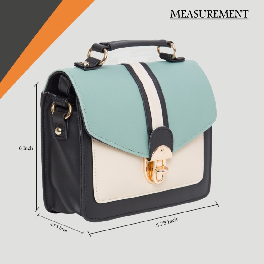 ADISA two tone handbag shoulder bag for women and girls with sling belt