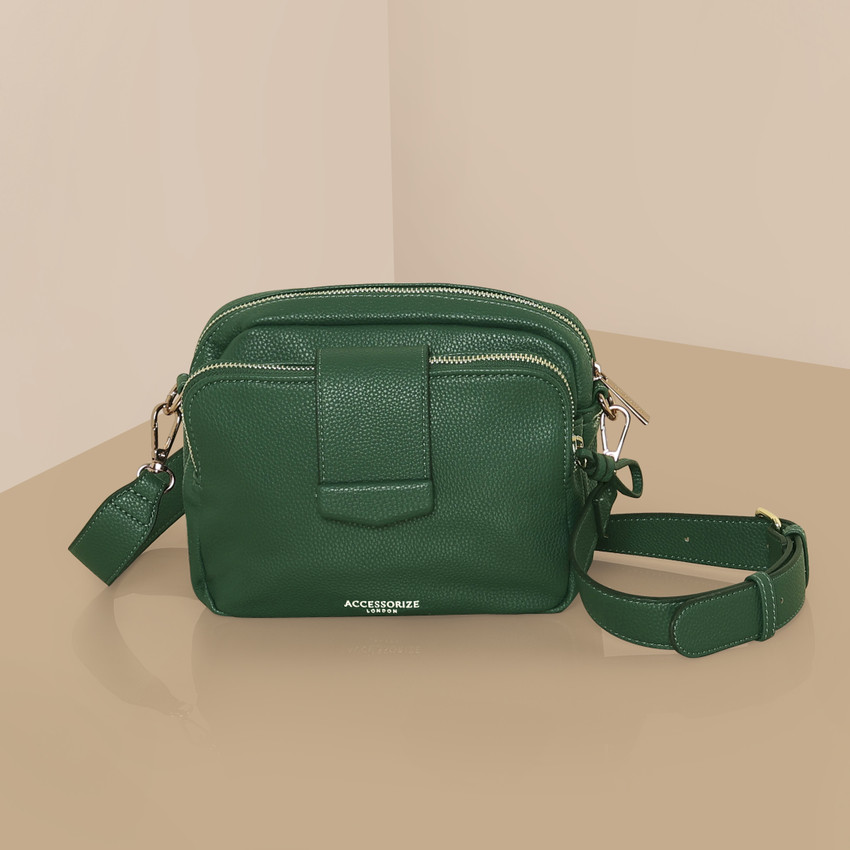 ACCESSORIZE LONDON Green Sling Bag MA 69008330001 GREEN Price in India Flipkart