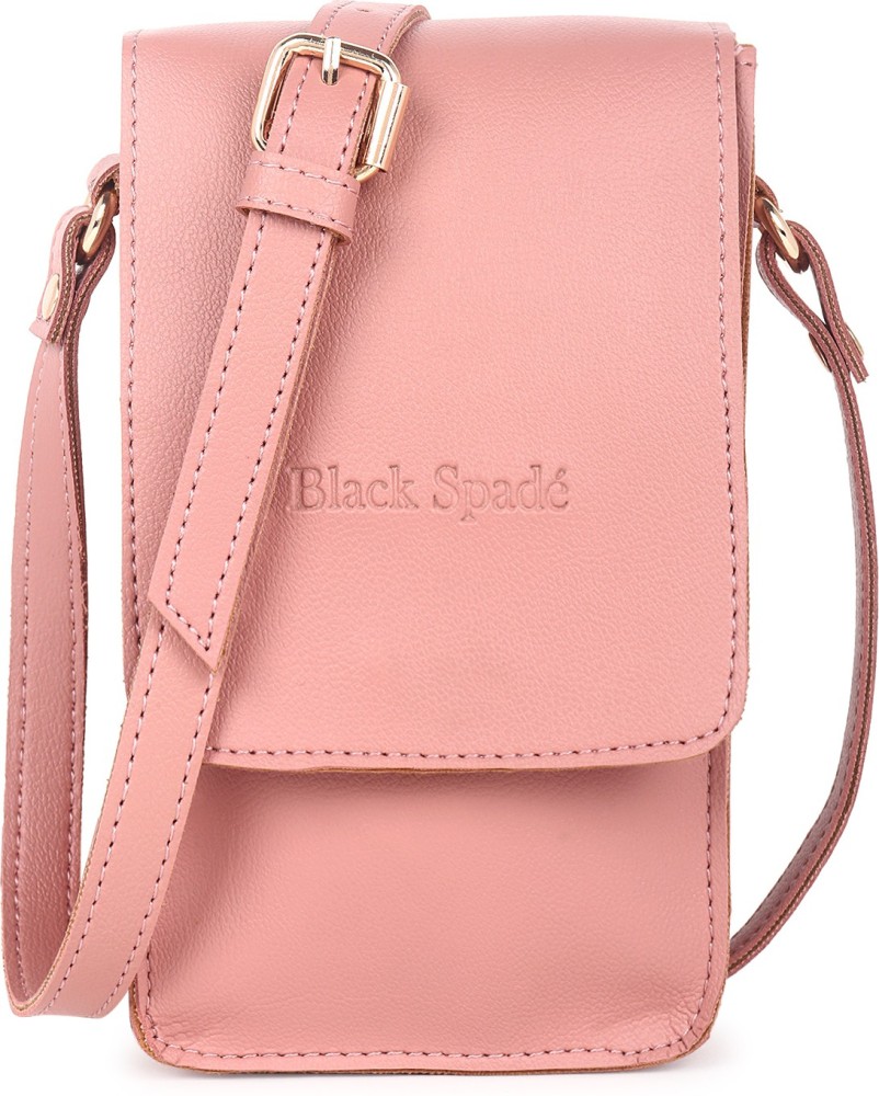 black spade Pink Sling Bag Mobile Crossbody Peach Price in India Flipkart