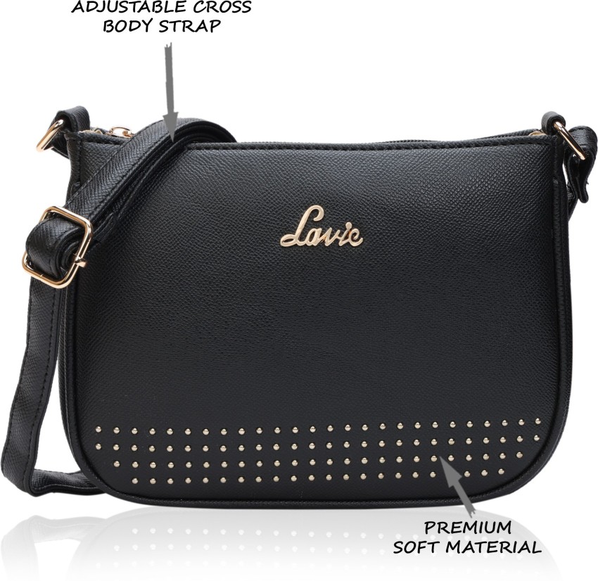 LAVIE Black Sling Bag Stud Keg