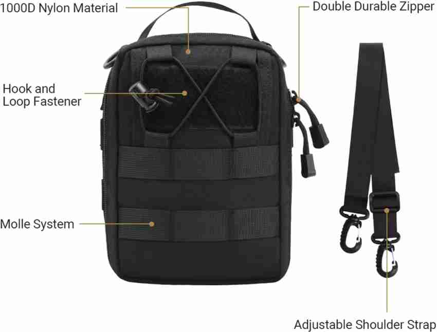 CarryTrip Black Sling Bag Multipurpose Tactical Sling Bag