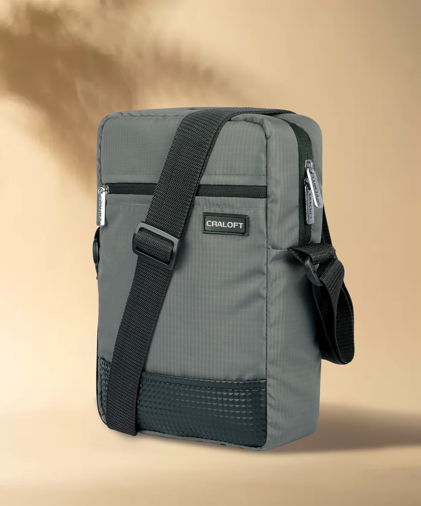 CRALOFT Grey Sling Bag Side Bag For Men Sling Bag Crossbody Tablet Messenger Bag Office Travel S1 Olive Grey Black Price in India Flipkart
