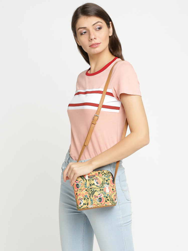 chumbak Yellow Sling Bag Jungle Stories Yellow Price in India Flipkart