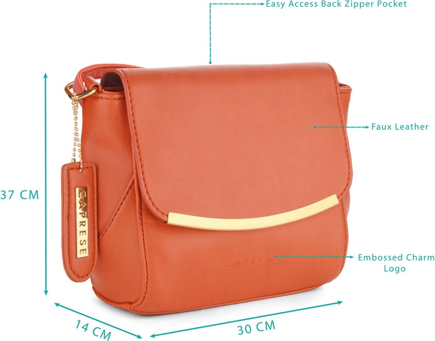 Buy Gaurapakhi Peach Textured Small Sling Handbag Online At Best