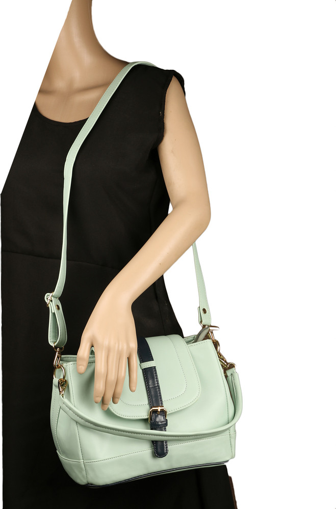 Deniza Green Black Sling Bag A 14 Green And Black Price in India Flipkart