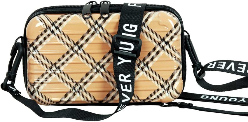 HURRAH Beige Sling Bag Women Sling Box Hard Case Shoulder bag Beige Price in India Flipkart