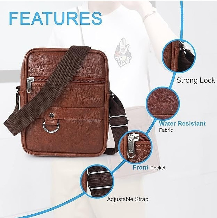 tosim Brown Sling Bag styles Sling Bag for Travel Crossbody Chest Bags Passport Holder l3 Brown Price in India Flipkart