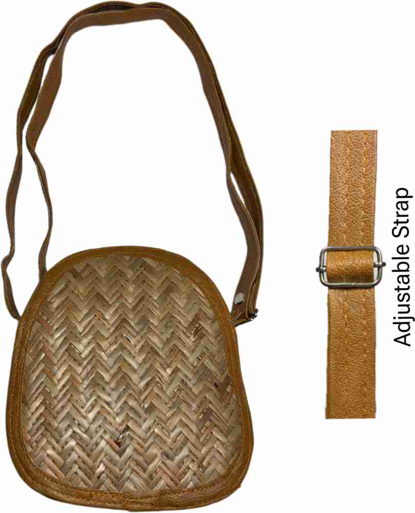 Shivmangal enterprises Brown Sling Bag Handmade bamboo sling bag Light brown Price in India Flipkart