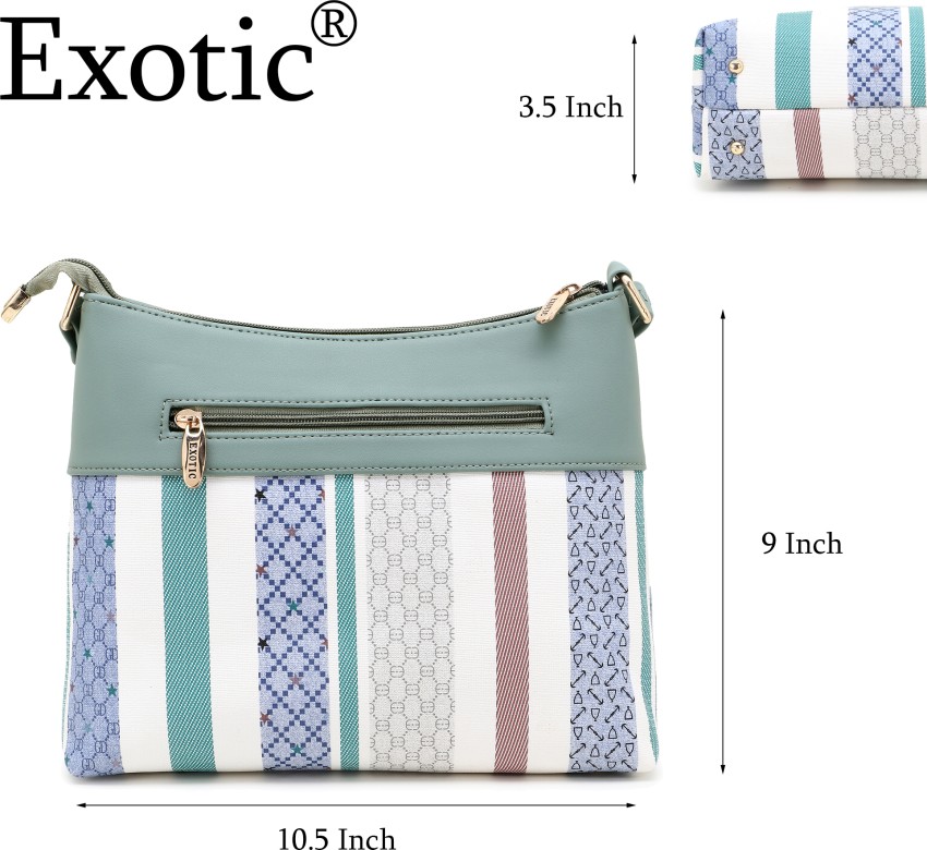 EXOTIC Girl's/Women's Studded Dual Tone Sling Bag
