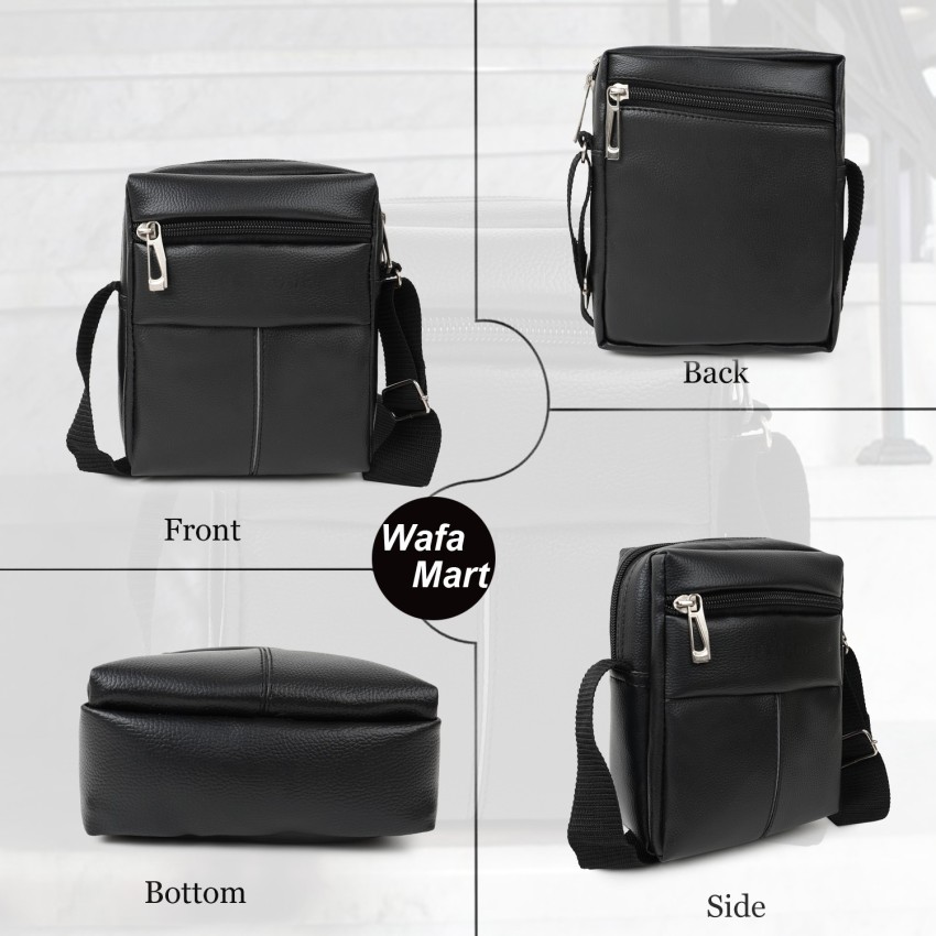HANDSHAKE Black Sling Bag Casual Classy Utility Travel Office Business  Crossbody Shoulder Bag for Men Black - Price in India