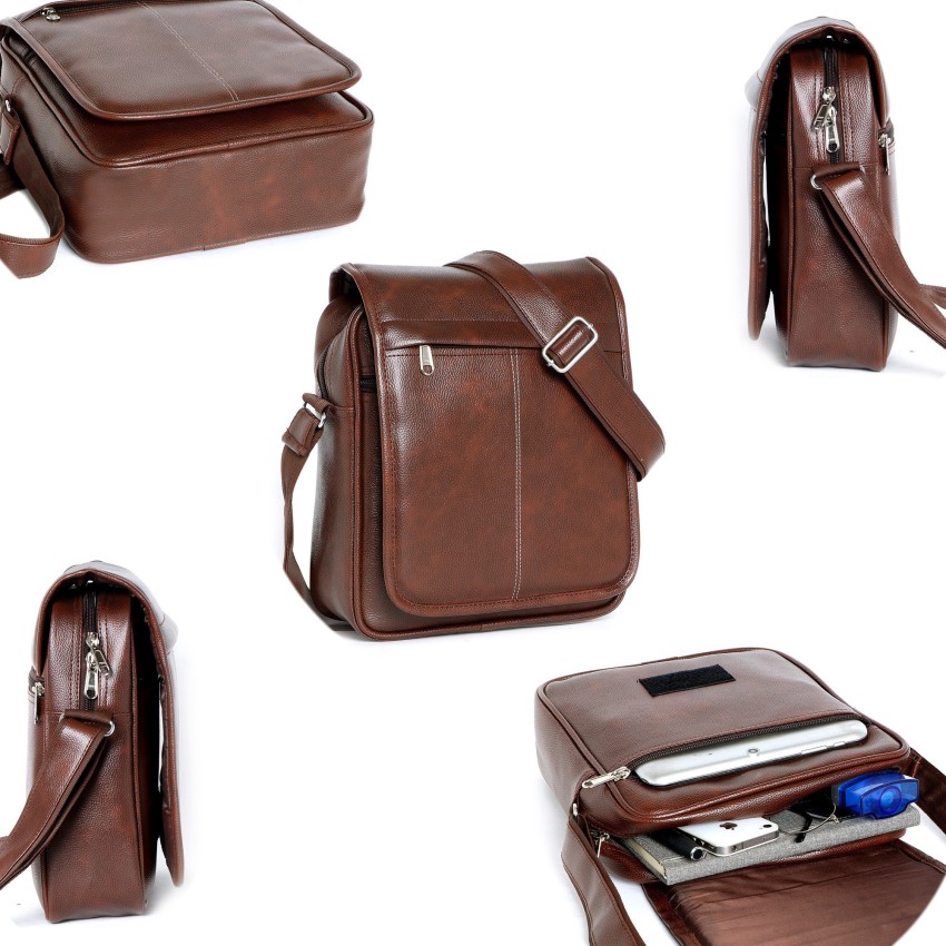 Alison Brown Sling Bag Men Sling Bag-Small Brown - Price in India