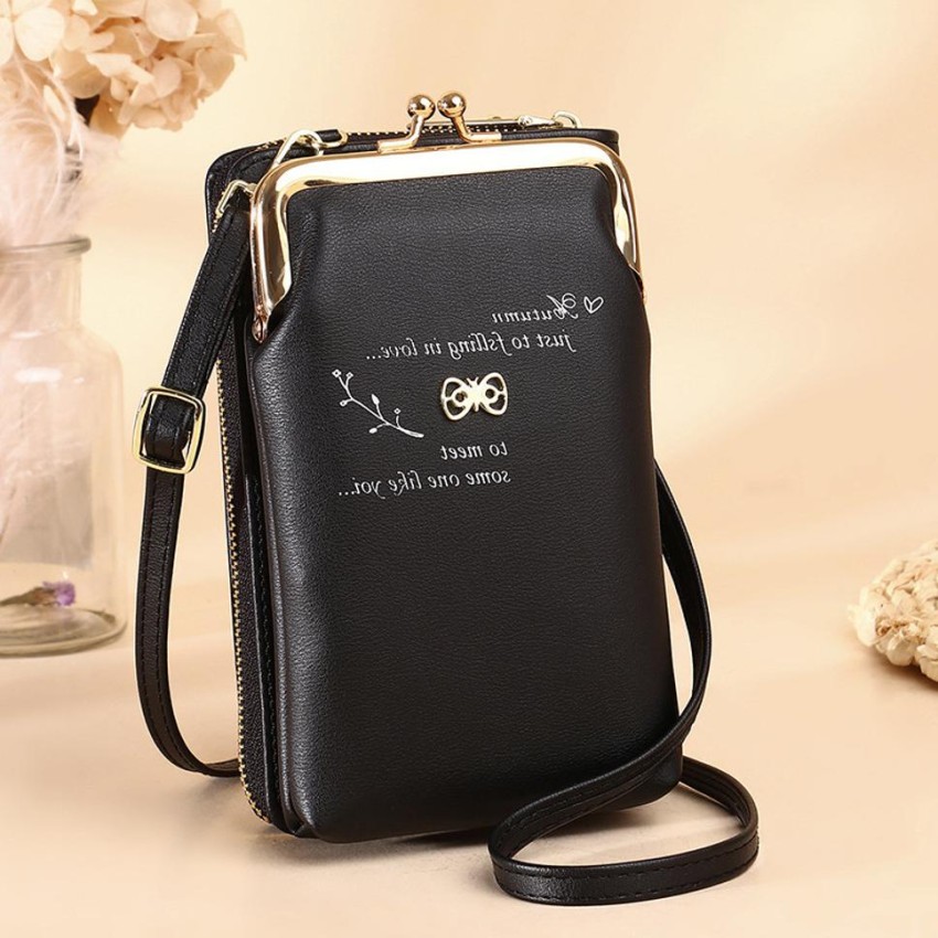PALAY Black Shoulder Bag Women's PU Leather Crossbody Sling Bag with  Detachable Strap Black - Price in India