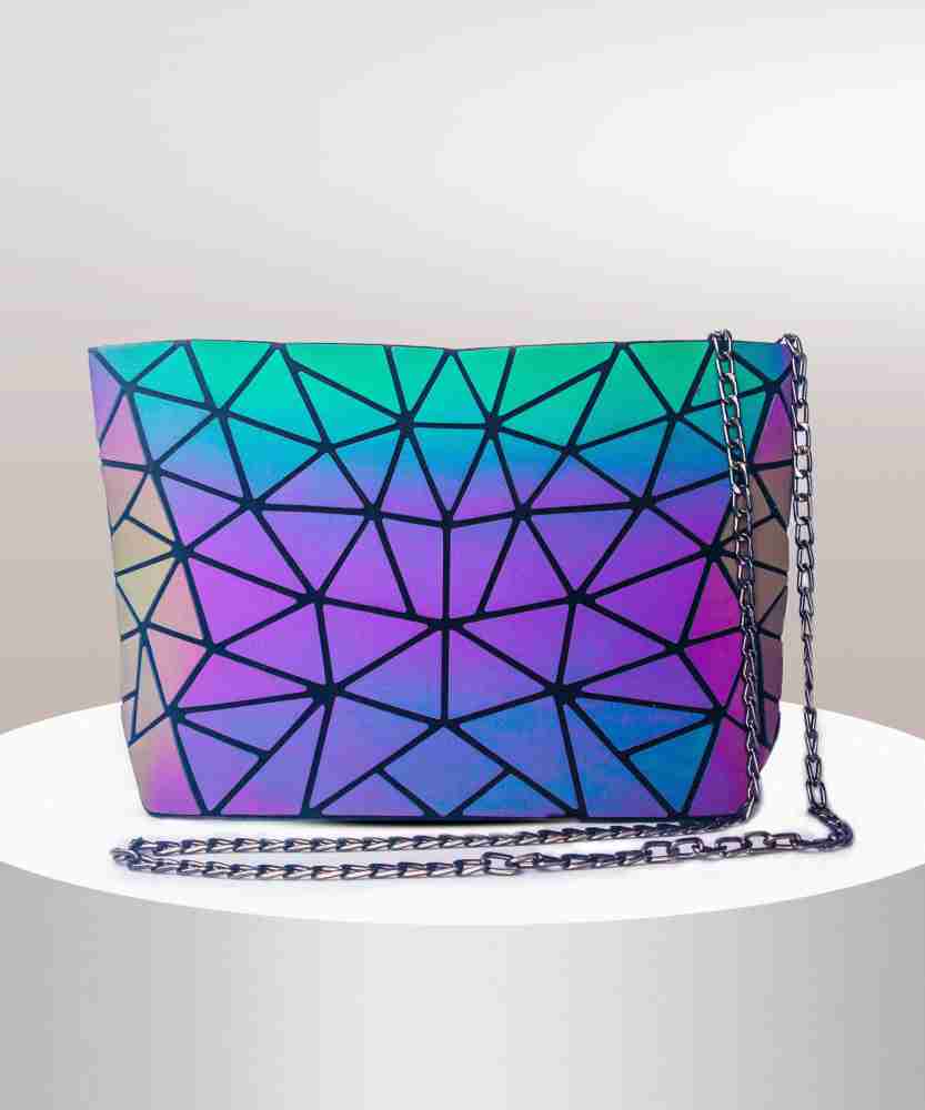U.neek Lumos Holographic Women's Box Sling Bag (Multicolour) : :  Fashion