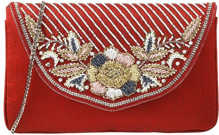 MOCHI Maroon Clutch 38 7876 44 Maroon Price in India Flipkart