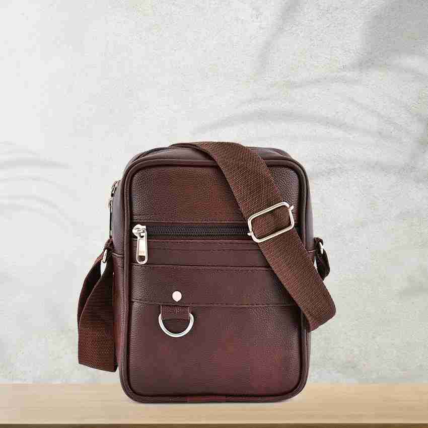 Alison Black Sling Bag Men Sling Bag-Small Brown - Price in India