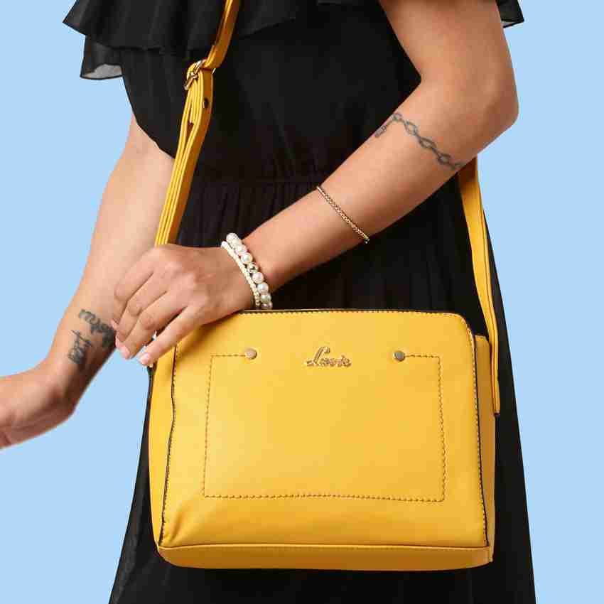 LAVIE Yellow Sling Bag SWER384096N2 ochre Price in India