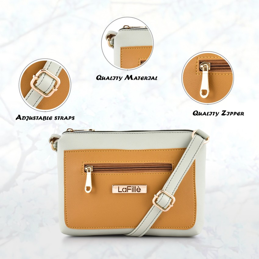 Buy LaFille Beige Handbag For Women & Girls, Ladies Purse & Handbags for  Office & College