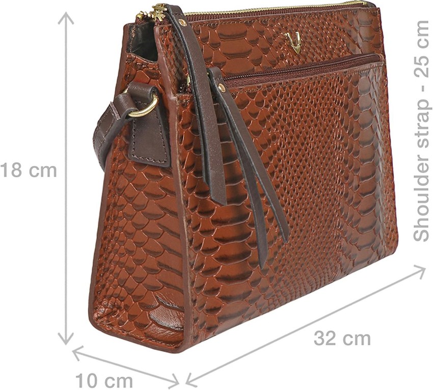 HIDESIGN Tan Sling Bag FLING 02-CROCO/MEL RANCH/SPLIT-TAN/LOBS/TAN Tan -  Price in India