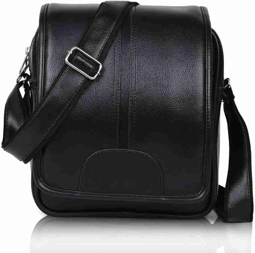 Amiro Black Sling Bag Leather Sling Cross Body One Side Shoulder Bag for men and women black Price in India Flipkart