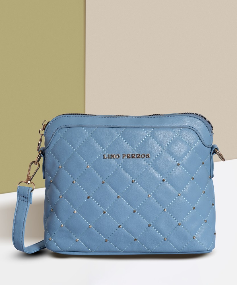 LINO PERROS Blue Sling Bag LWSL00510BLUE Blue Price in India Flipkart