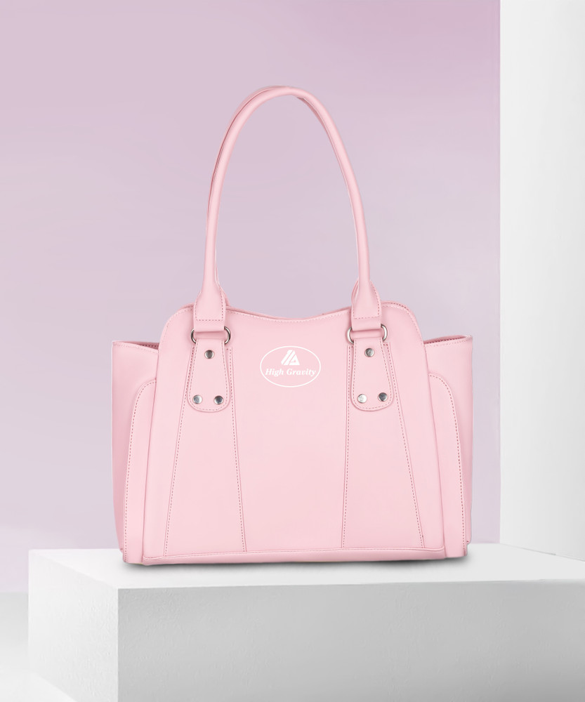 High Gravity Pink Shoulder Bag Women Stylish Trendy Collage Casual Formal Office Handbags Shopping Bags TAN Price in India Flipkart