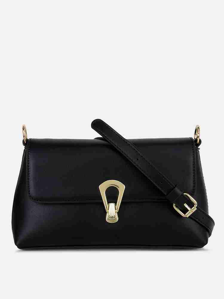 KAZO Black Sling Bag 125180BLA Black Price in India Flipkart