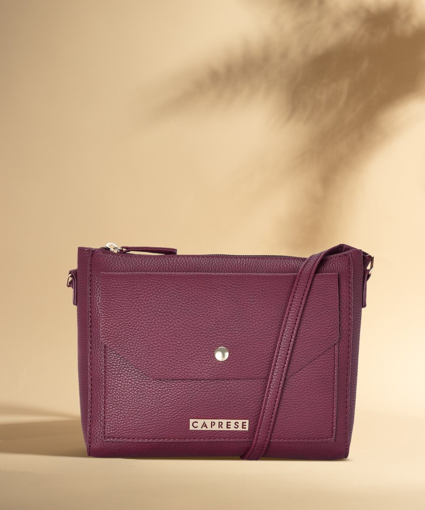 Caprese Maroon Sling Bag Glenn Sling Medium E Plum Plum Price