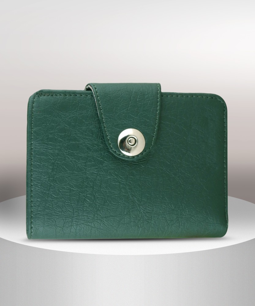 SHAMRIZ Green Clutch Stylish Genuine Leather Wallet for Men